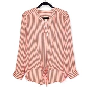 Chico's Striped Tie-hem Top